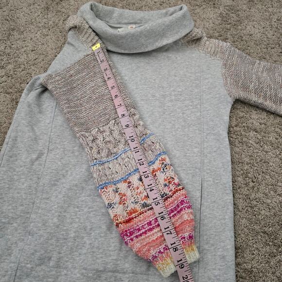 Daily Practice Anthropologie Cowl Neck Tunic Dress Soft Oversized Cozy XXS  Gray - Picture 6 of 9